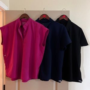 Figs scrubs tops size xl navy, black, magenta